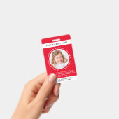 Red Food Allergy Alert Foto Badge (Handheld)