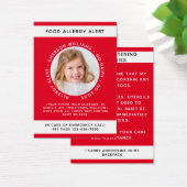 Red Food Allergy Alert Foto Chef Kaart (Bureau)