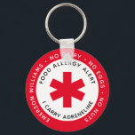 Red Food Allergy Alert Sleutelhanger<br><div class="desc">Blijf veilig wanneer je buiten eet met onze reeks waarschuwingsbadges,  etiketten en kaarten om je bewust te maken van je voedselallergieën.</div>
