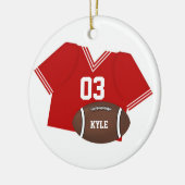 Red Football Jersey en Football Ornament (Links)