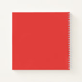 Red Football Jersey met aangepaste naam en nummer Notitieboek (Achterkant)