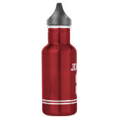 Red Football Jersey met aangepaste naam en nummer Waterfles (Links)