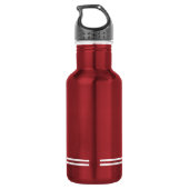 Red Football Jersey met aangepaste naam en nummer Waterfles (Achterkant)