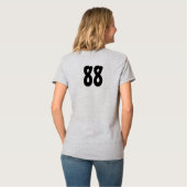 Red Football Jersey met de naam en het nummer van  T-shirt (Achterkant volledig)