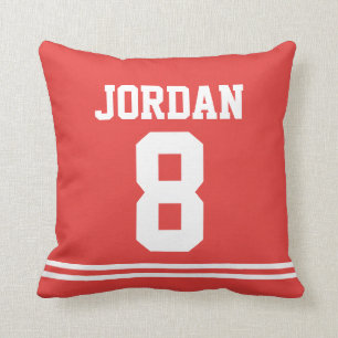 Red Football Jersey met nummer Kussen
