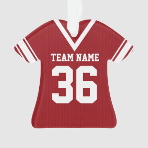 Red Football Jersey Uniform met foto Ornament