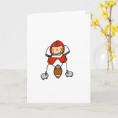 Red Football Player Card Kaart (Gele Bloem)