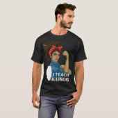 Red For Ed African Black Illinois Teacher Union Ed T-shirt (Voorkant volledig)