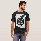 Red for Ed  Arizona Teacher Apple Chalk Rough  T-shirt (Voorkant volledig)