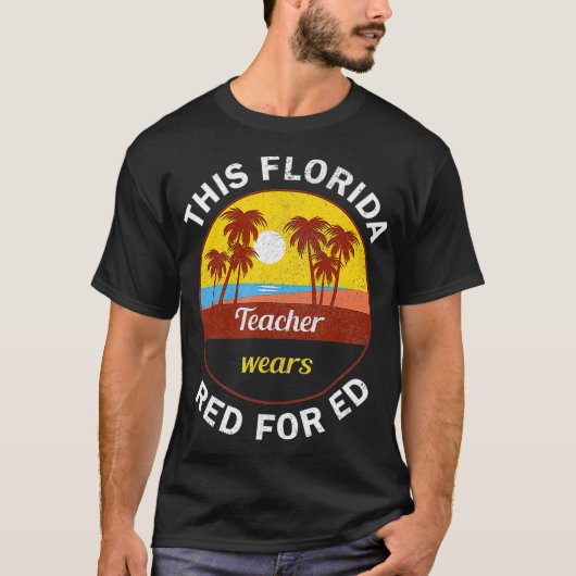 Red For Ed Florida Teacher Protest Tshirt (Voorkant)