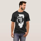 Red For Ed  Illinois State Apple Teacher RedforEd  T-shirt (Voorkant volledig)