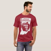 Red for Ed Indiana School Librarian in State T-shirt (Voorkant volledig)