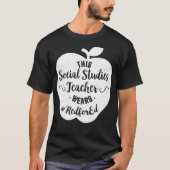 Red For Ed  Social Studies Teacher Protest Walkout T-shirt (Voorkant)
