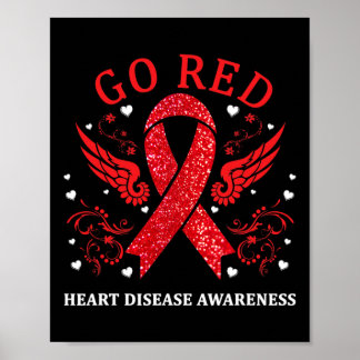 Red for Heart Disease Awareness in februari Poster