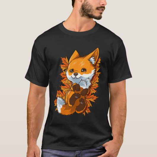 Red Forest Fox Byby Herfst Hallo T-shirt (Voorkant)