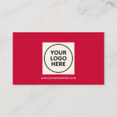 Red Formal QR Professional Modern Corporate Visitekaartje (Achterkant)