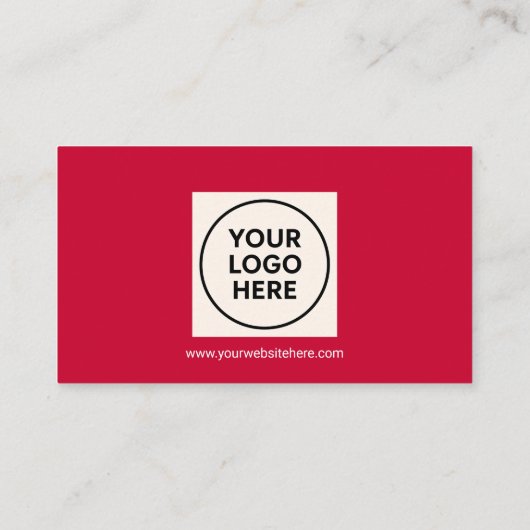 Red Formal QR Professional Modern Corporate Visitekaartje (Achterkant)