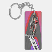 Red Formula Racing Car  Sleutelhanger (Voorkant Links)