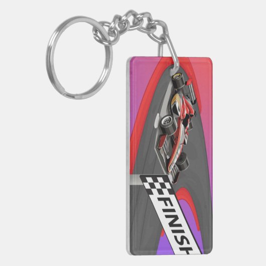 Red Formula Racing Car  Sleutelhanger (Voorkant Links)