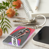 Red Formula Racing Car  Sleutelhanger (Voorkant Rechts)