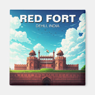 Red Fort Dehli India Reissouvenir Magneet