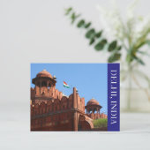red fort delhi briefkaart (Staand voorkant)