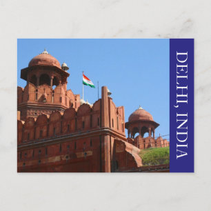 red fort delhi briefkaart