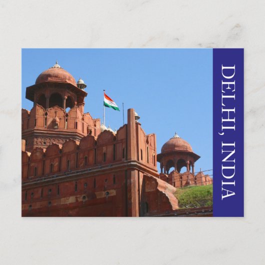 red fort delhi briefkaart (Voorkant)