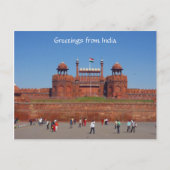 red fort delhi briefkaart (Voorkant)