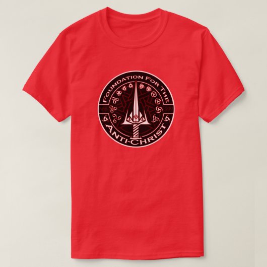 Red Foundation for the AntiChristus Symbol T-shirt (Design voorkant)