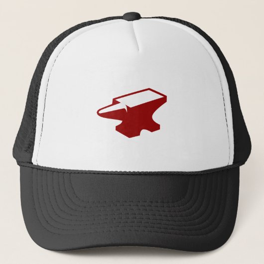 Red Foundry Anvil Trucker Hat Pet (Voorkant)