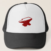 Red Foundry Anvil Trucker Hat Trucker Pet (Voorkant)
