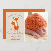 Red Fox | Aankondiging van de geboorte van Woodlan (Voorkant / Achterkant)