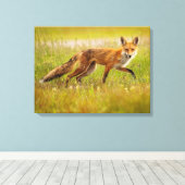 Red Fox Adult Canvas Afdrukken (Insitu (Houten vloer))