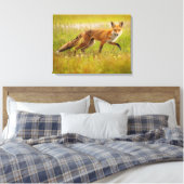 Red Fox Adult Canvas Afdrukken (Insitu (Slaapkamer))