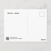 Red Fox Alaska Briefkaart (Achterkant)
