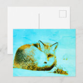 ** Red Fox AP18 Artistic Artsy Animal Wildlife Briefkaart (Voorkant / Achterkant)