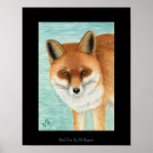 Red Fox Art afdrukken Poster (Voorkant)