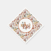 Red Fox Autumn Fall Leaves Patroon Servet (Hoek)