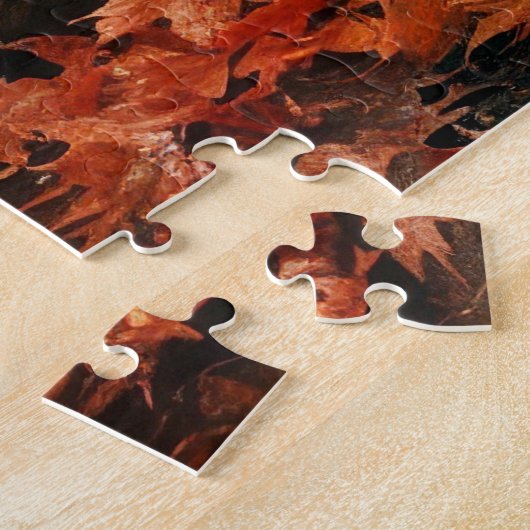 Red Fox Autumn Foliage 16x20 Legpuzzel (Zijkant)