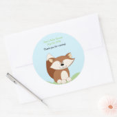 Red Fox Baby shower Favor Sticker (Envelop)