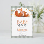 Red Fox Baby shower Kaart (Staand voorkant)