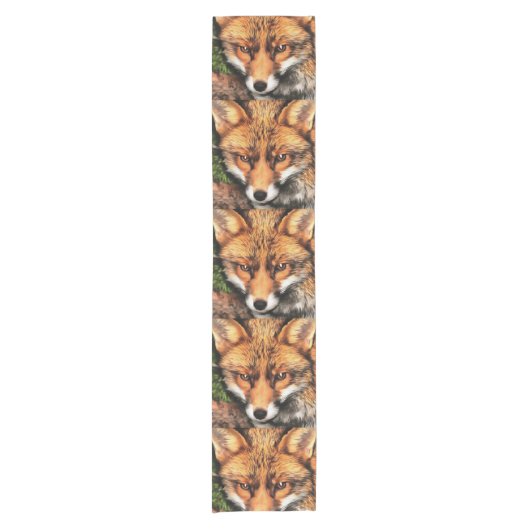 Red Fox Beauful Wildlife Art Korte Tafelloper (Voorkant)