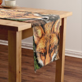 Red Fox Beauful Wildlife Art Korte Tafelloper (Voorbeeld)