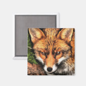 Red Fox Beauful Wildlife Art Magneet (Voorkant / Achterkant)