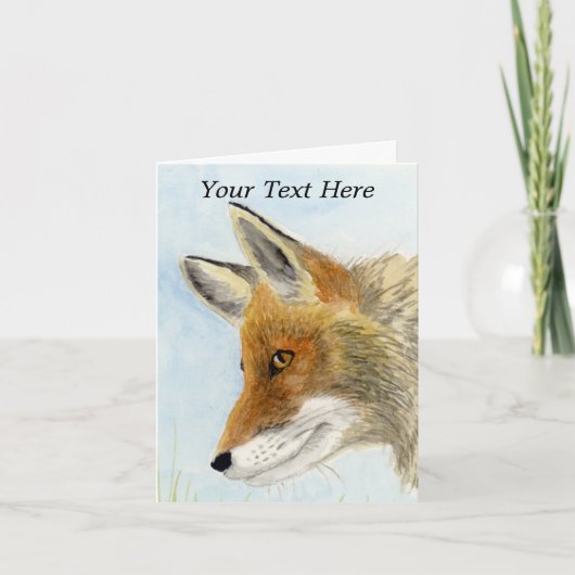 Red Fox Bedankkaart (Voorkant)