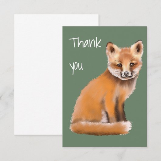 Red fox bedankt (Voorkant / Achterkant)