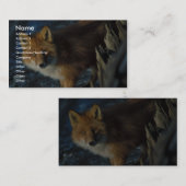 Red Fox bij Shipwreck Courtney Ford Visitekaartje (Voorkant / Achterkant)