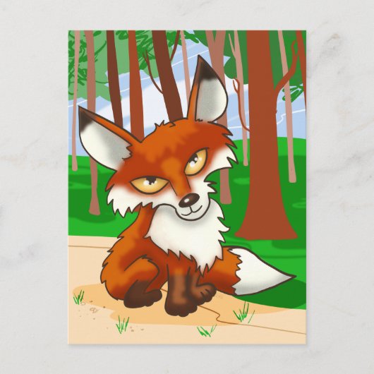 Red Fox Briefkaart (Voorkant)