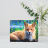 Red Fox Briefkaart (Staand voorkant)